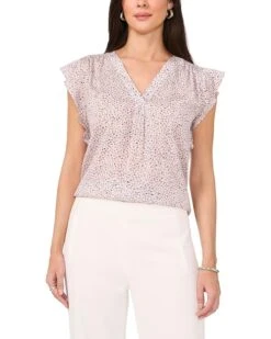 Vince Camuto V Neck Ruffle Sleeve Blouse | Shirts & Tops