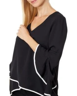 Vince Camuto V-Neck Overlap Blouse | Shirts & Tops -Shoe Trend Shop 715DAGt1K1L. AC SR736920