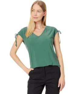 Vince Camuto Slvlss V Neck With Shirring At Shoulders | Shirts & Tops
