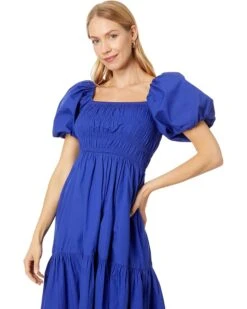 Vince Camuto Smocked Puff Sleeve Flounce Midi | Dresses -Shoe Trend Shop 71EvagusgIL. AC SR736920