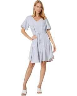 Vince Camuto V-Neck Dress with Sinch Waist | Dresses