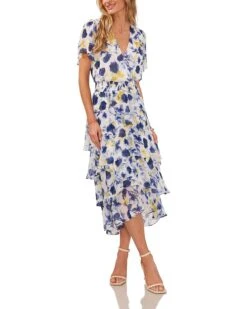 Vince Camuto Four Teir Layered Dress With V-neck | Dresses