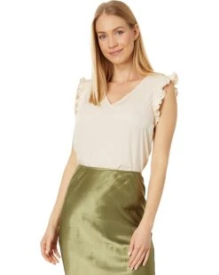 Vince Camuto V-Neck Pleated Sleeve Blouse | Shirts & Tops