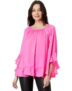 Vince Camuto Flowy Ruffled Blouse with 3/4 Sleeve | Shirts & Tops