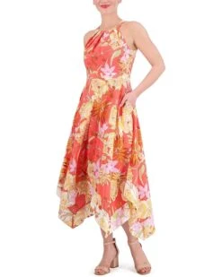Vince Camuto Halter Handker Cheif Hem Midi | Dresses