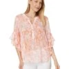Vince Camuto Pintuck Flutter Sleeve Henley Blouse | Shirts & Tops -Shoe Trend Shop 71qWTREUPKL. AC SR736920