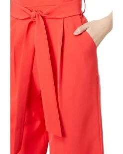 Vince Camuto Sleeveless V-Neck Belted Poly Base Jumpsuit | Jumpsuits & Rompers -Shoe Trend Shop 71uiaN3m6CL. AC SR736920