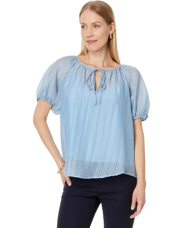 Vince Camuto Shirred V Neck Blouse W Short Puff Slvs | Shirts & Tops 3 Vince Camuto Shirred V Neck Blouse W Short Puff Slvs | Shirts & Tops