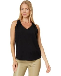 Vince Camuto V-Neck Ruched Strap Sleeveless Blouse | Shirts & Tops