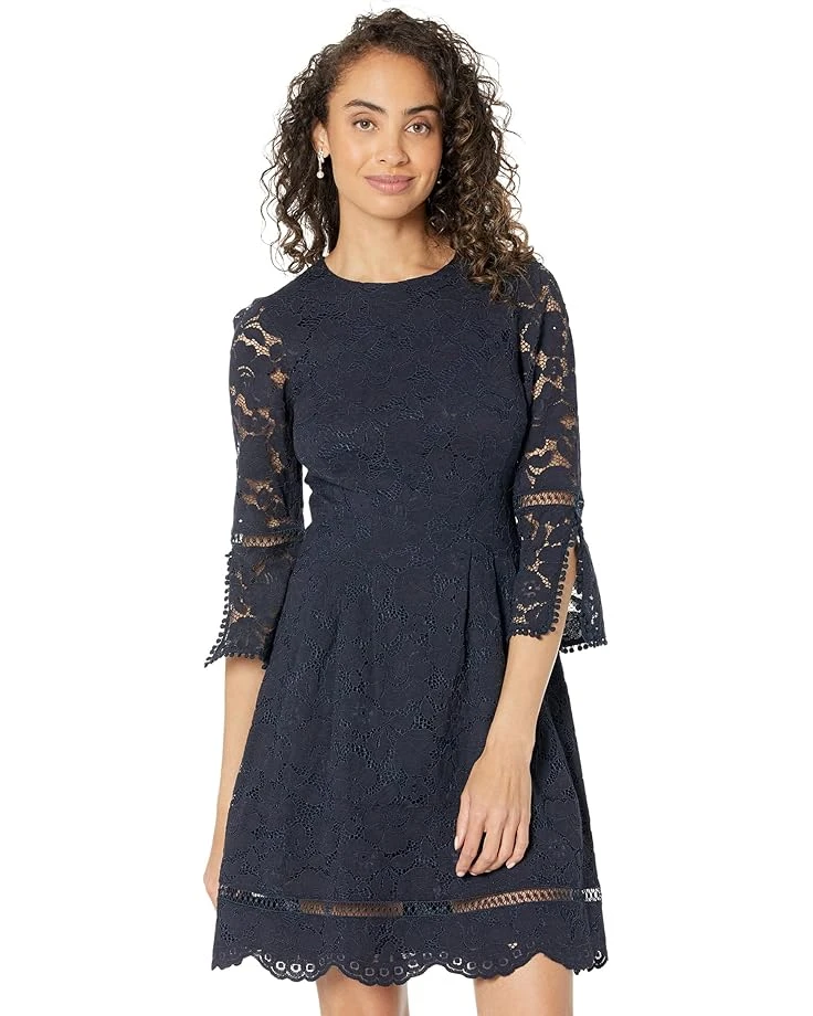 Vince Camuto Lace Pinch Pleat Fit-and-Flare Dress | Dresses 3 Vince Camuto Lace Pinch Pleat Fit-and-Flare Dress | Dresses