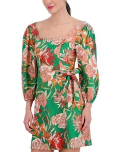 Vince Camuto Printed Linen A-Line Dress | Dresses
