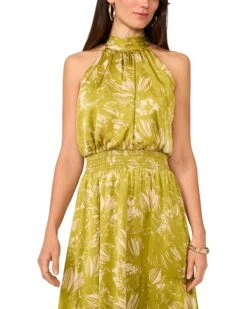 Vince Camuto Sleeveless Halter Neck Smocked Waist | Dresses -Shoe Trend Shop 81AN3ScoxxL. AC SR736920