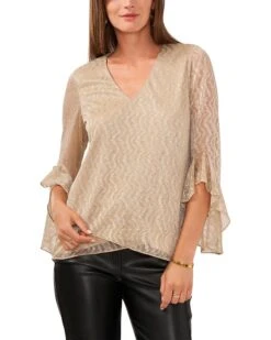 Vince Camuto V-Neck Double Layer Hem Blouse | Shirts & Tops